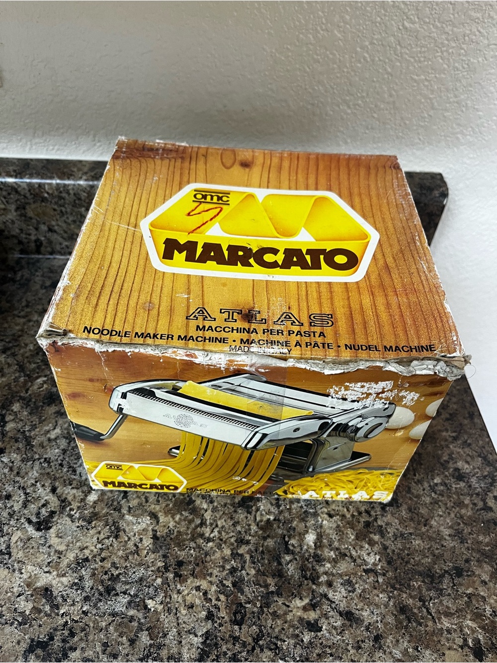 Atlas 150 Manual Pasta Machine W/ Instruction Booklet Marcato AMC Made in Italy